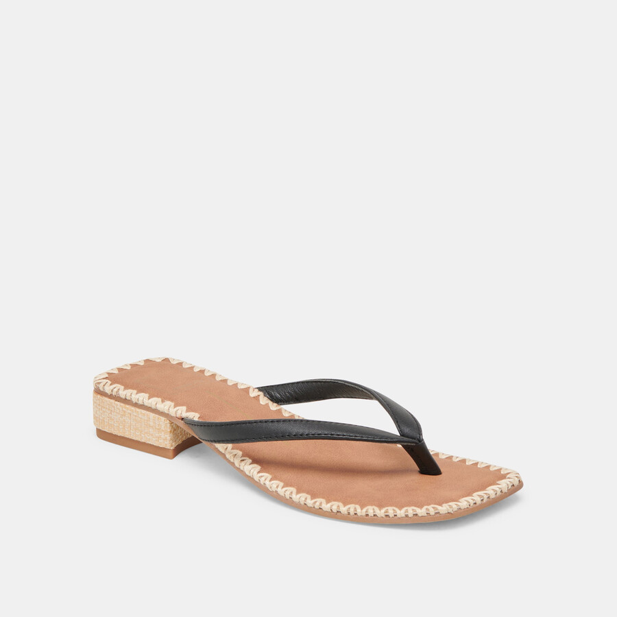 barty sandals black leather