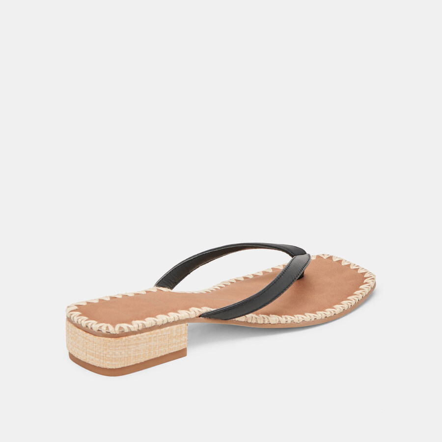 barty sandals black leather