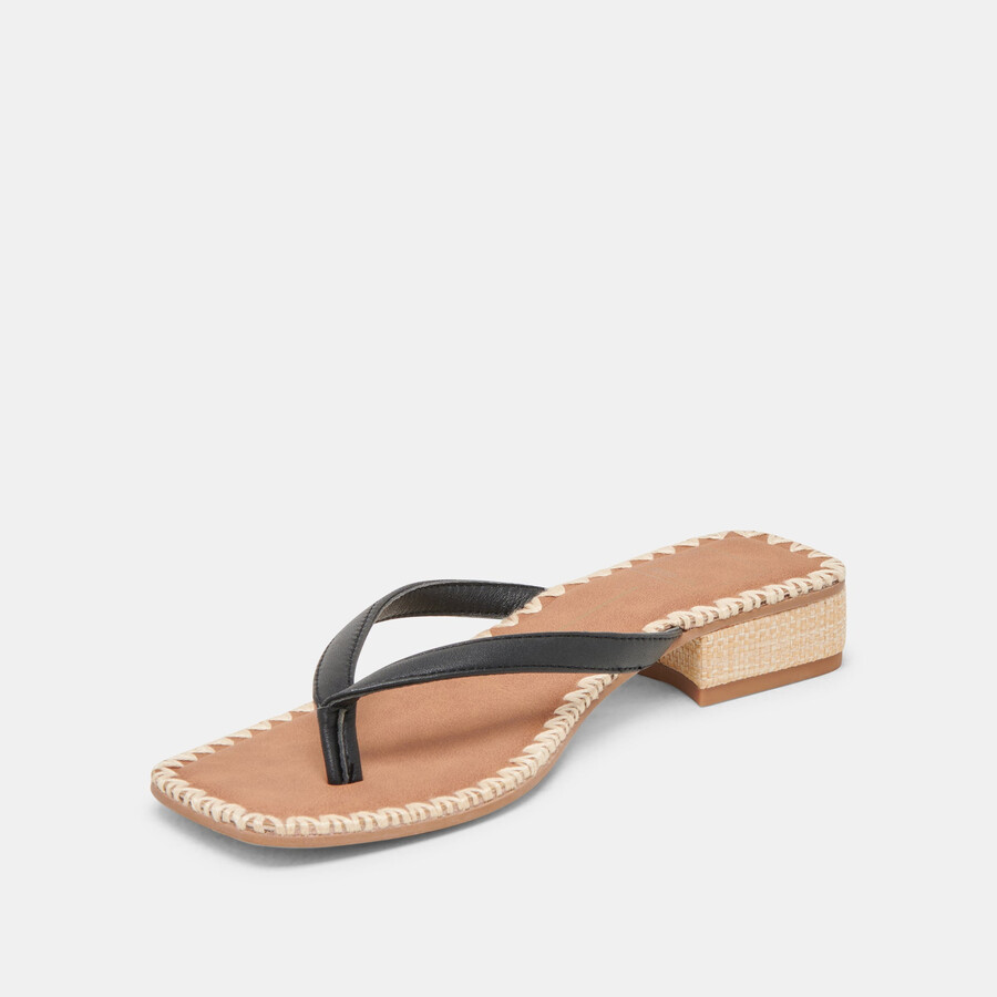 barty sandals black leather