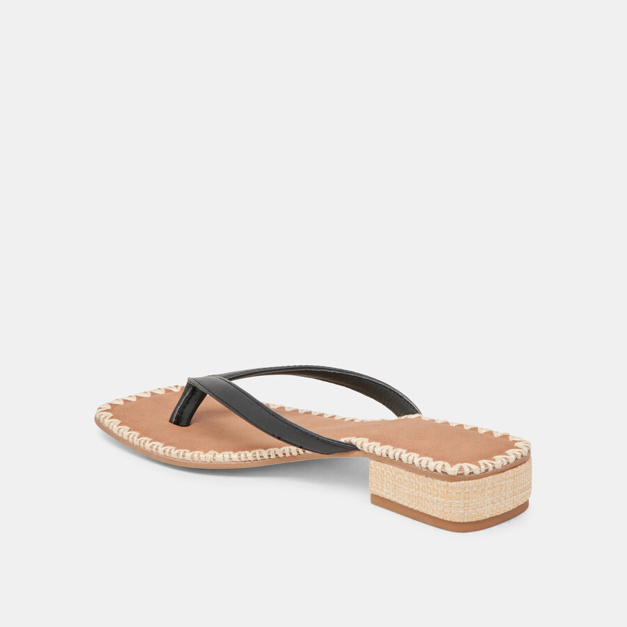 barty sandals black leather