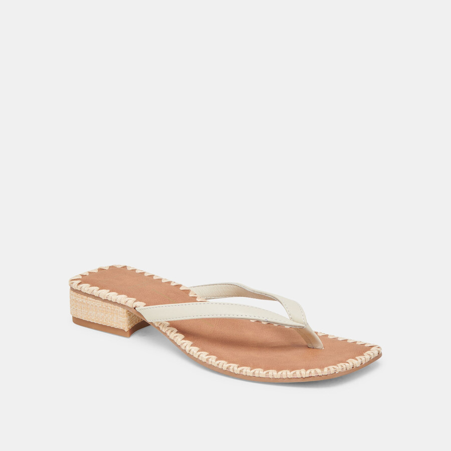 barty sandals white leather