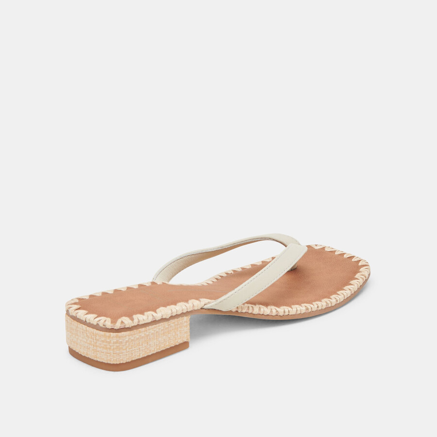 barty sandals white leather