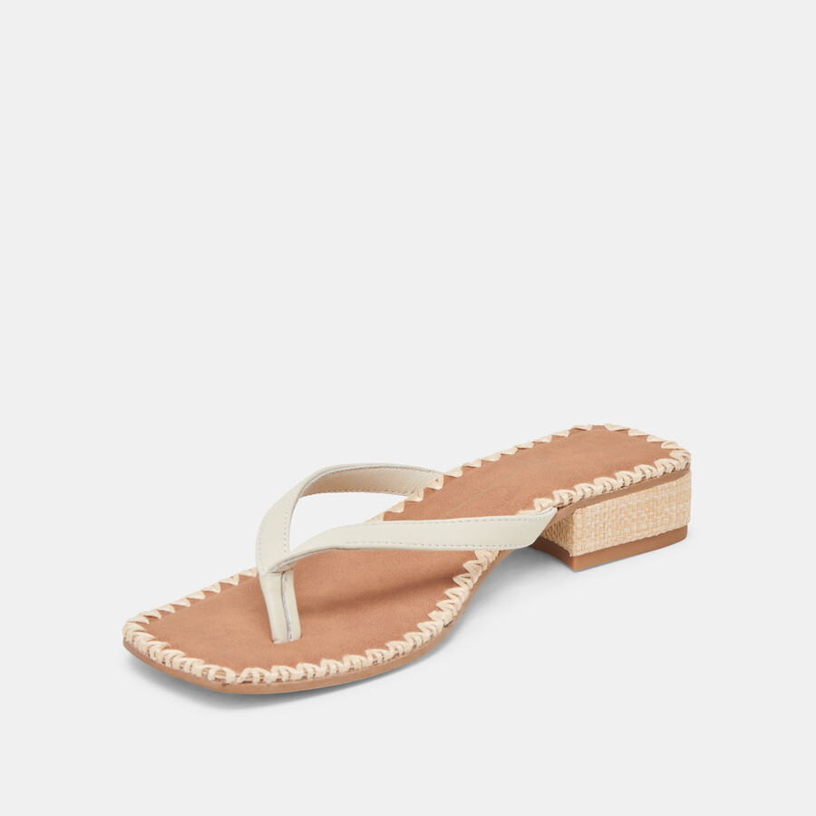 barty sandals white leather