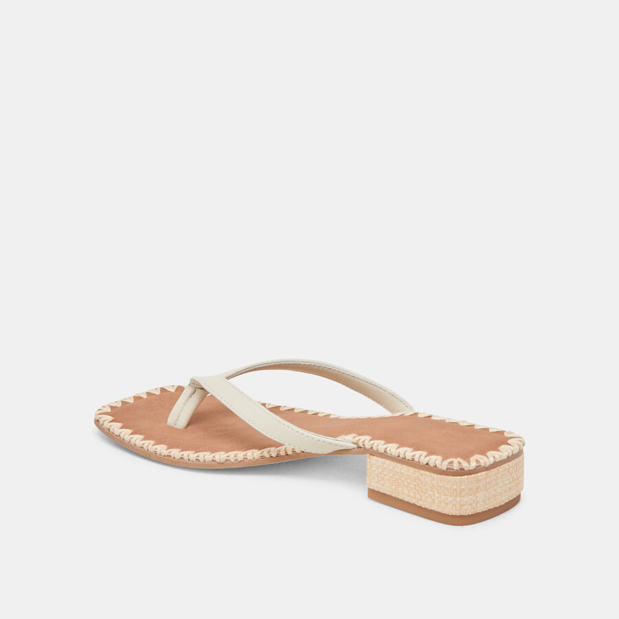 barty sandals white leather
