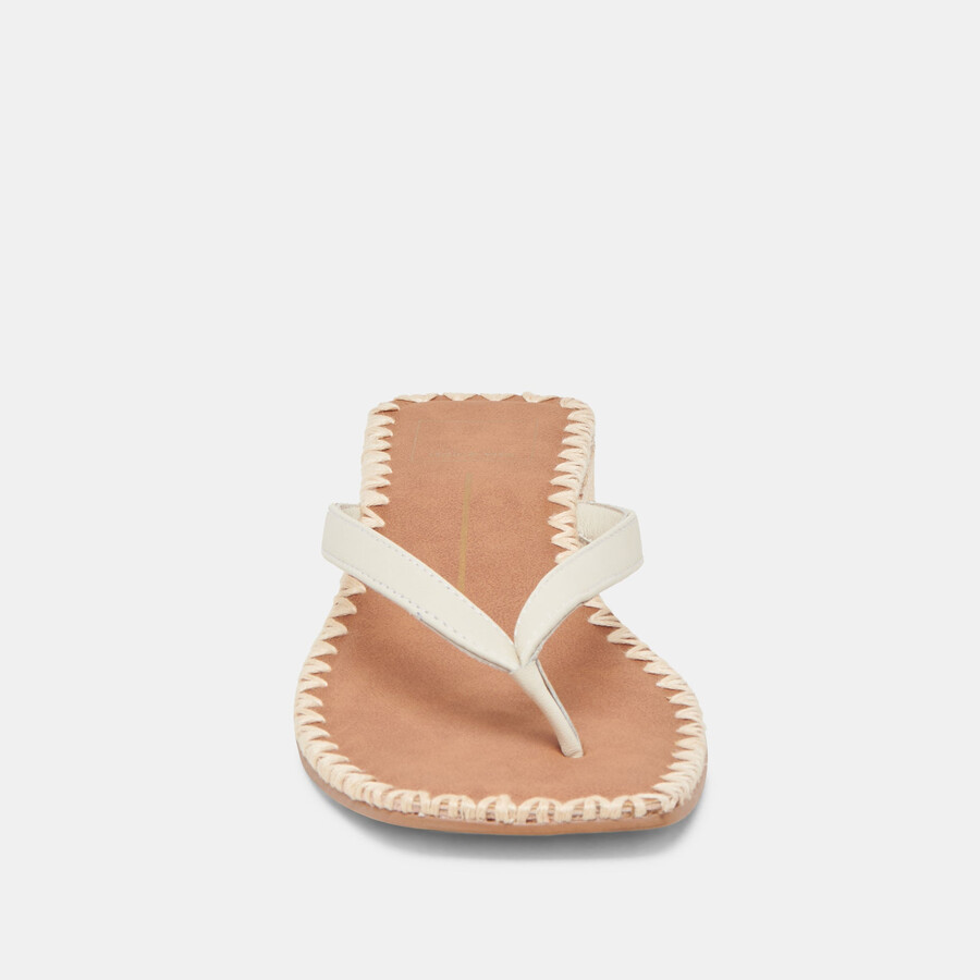 barty sandals white leather