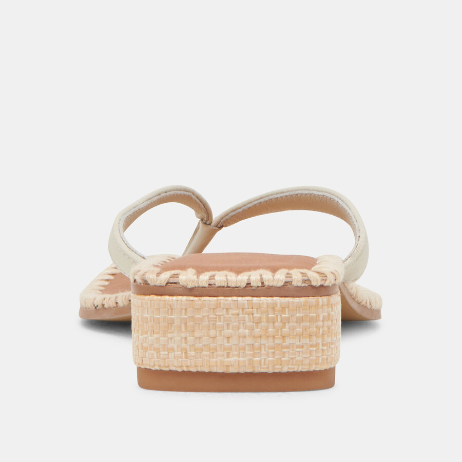 barty sandals white leather