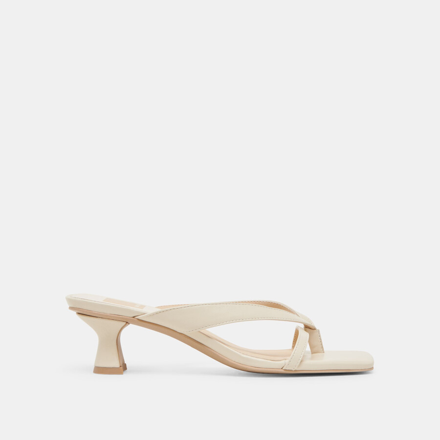 brevel heels off white leather