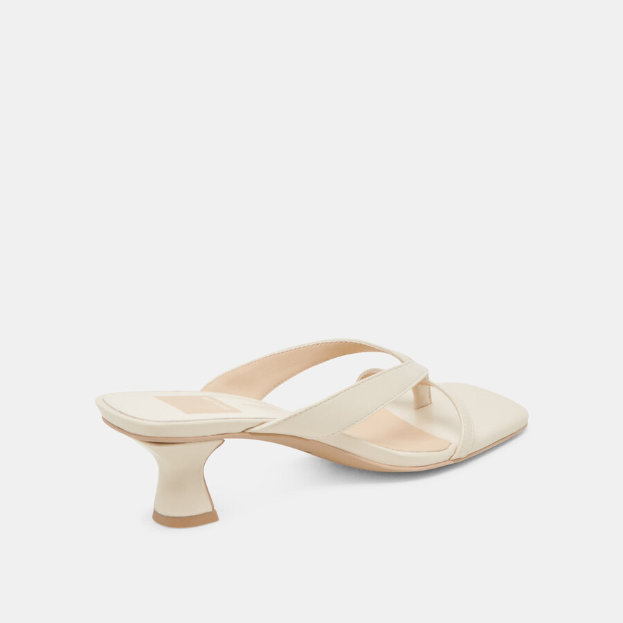 brevel heels off white leather