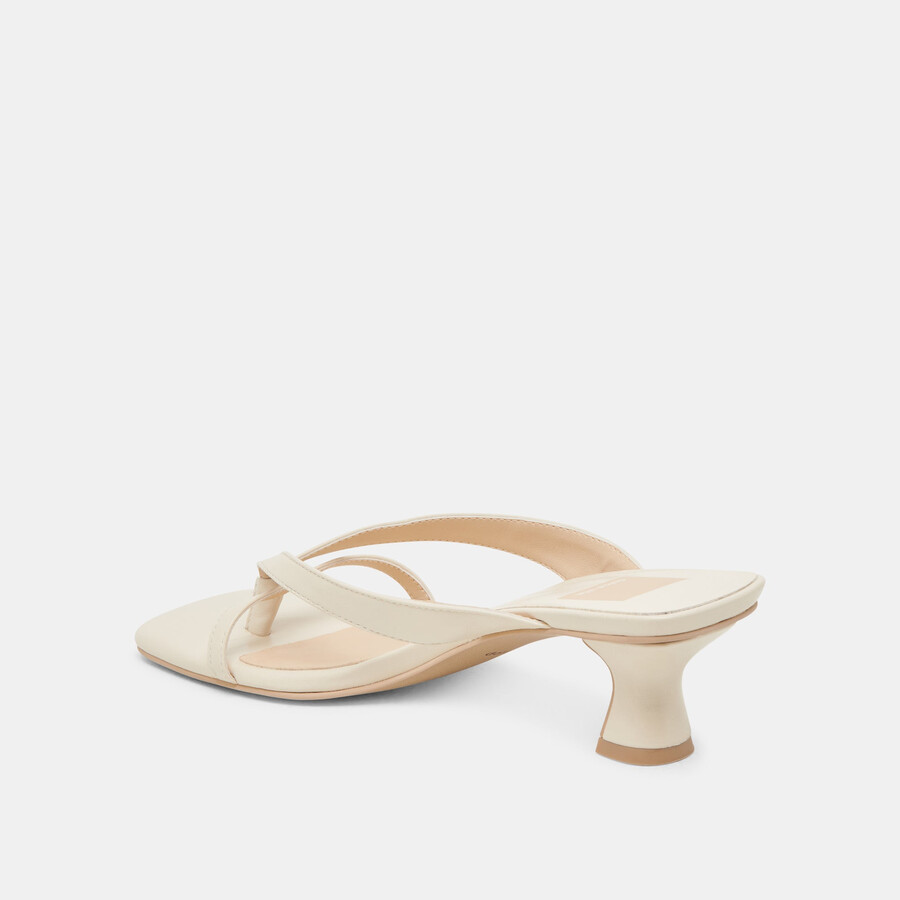 brevel heels off white leather