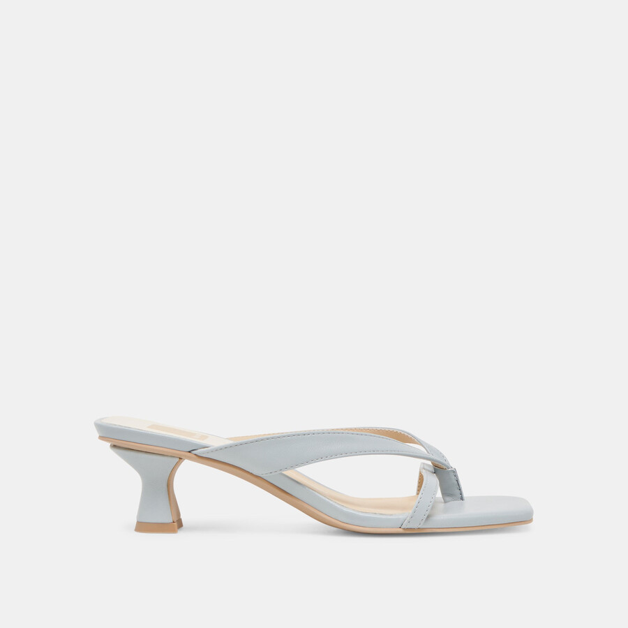 brevel heels light blue leather