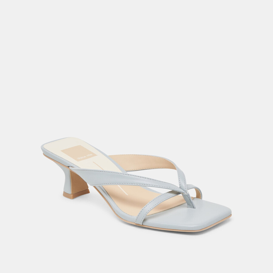 brevel heels light blue leather