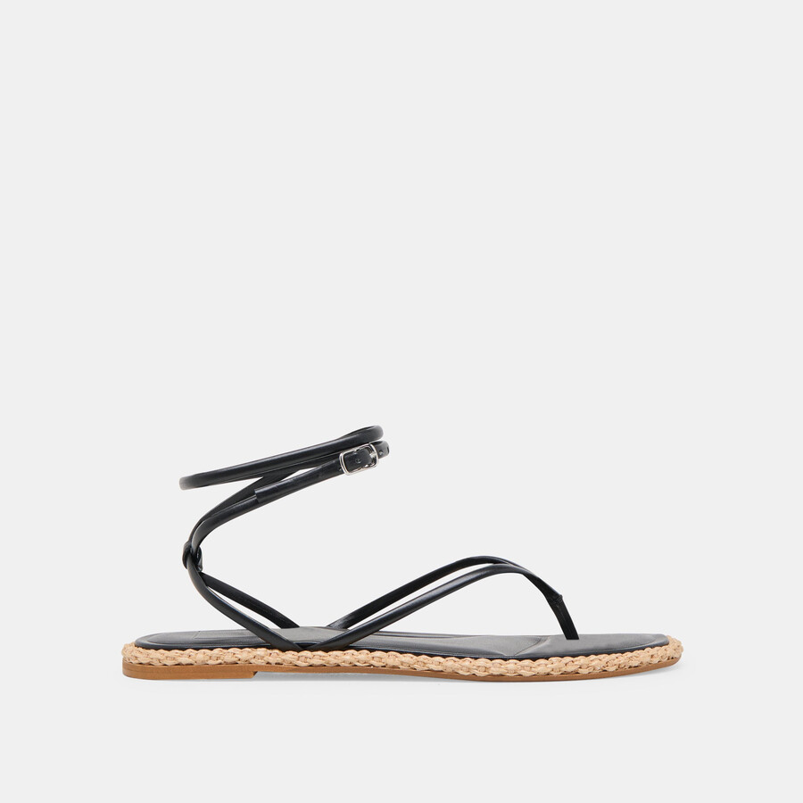 cove sandals black leather