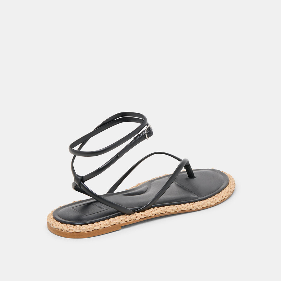 cove sandals black leather
