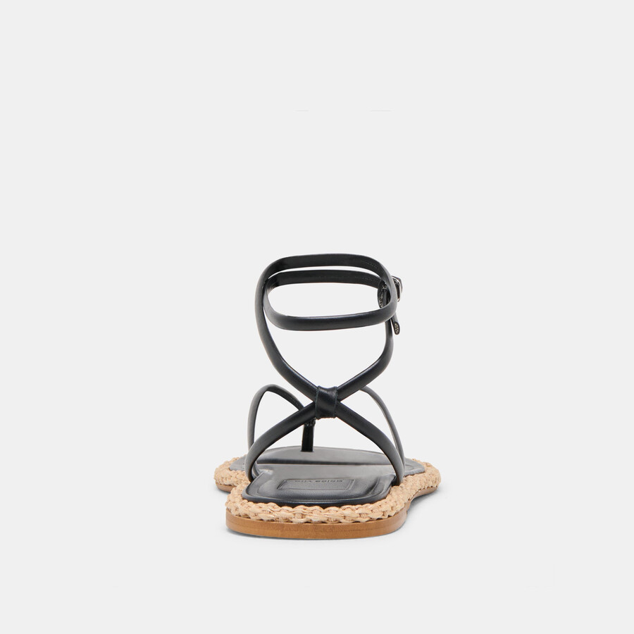 cove sandals black leather