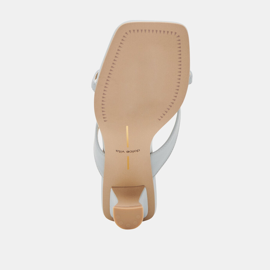 brevel wide heels light blue leather