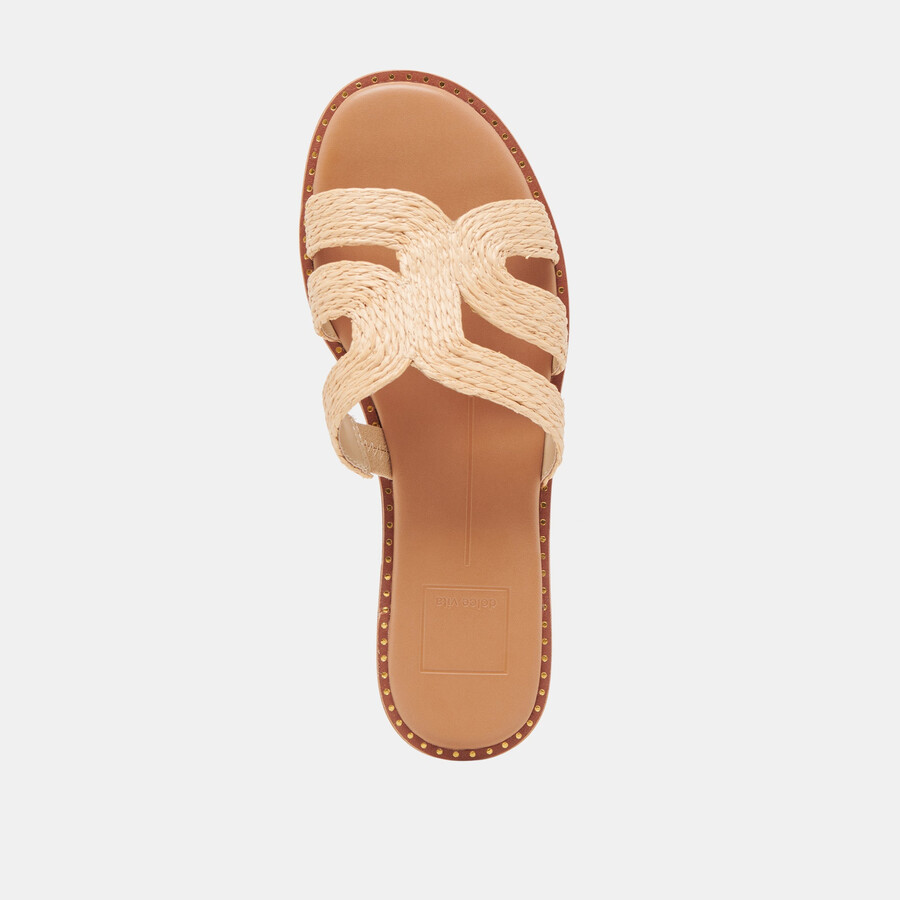 emon wide sandals lt natural raffia