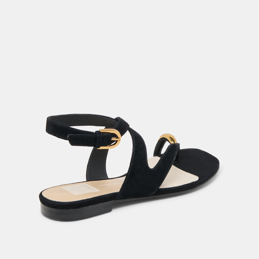 earla sandals onyx suede