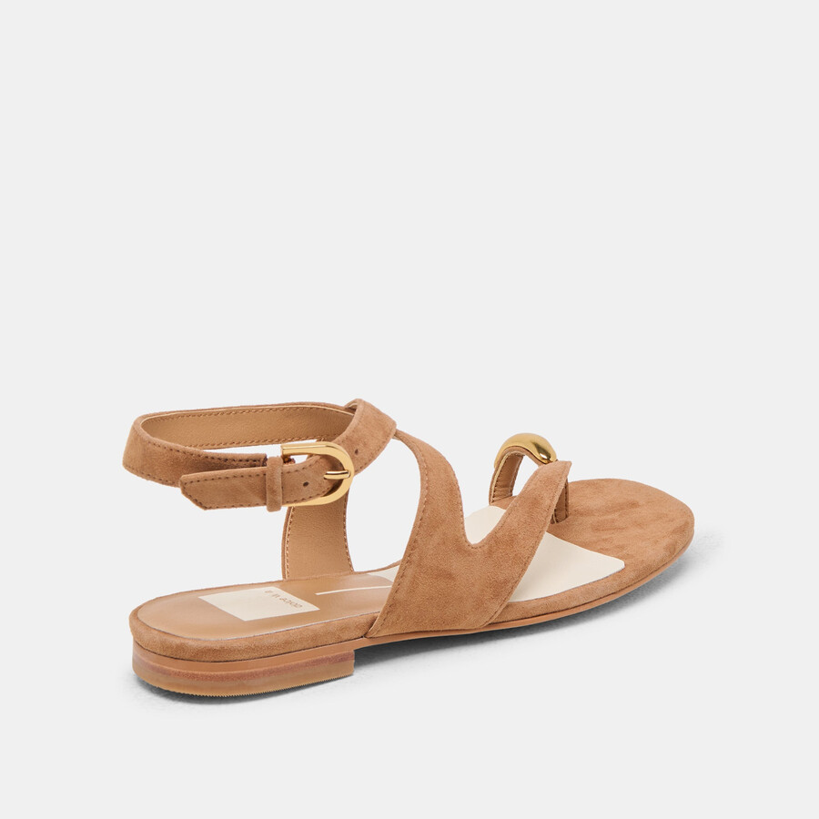 earla sandals brown suede