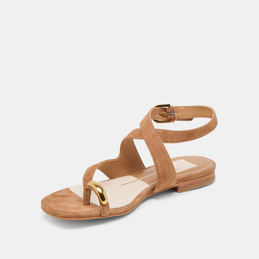 earla sandals brown suede