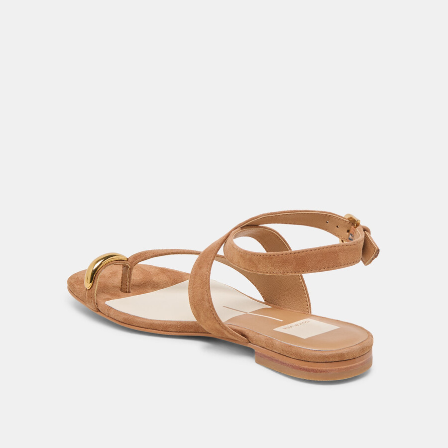 earla sandals brown suede