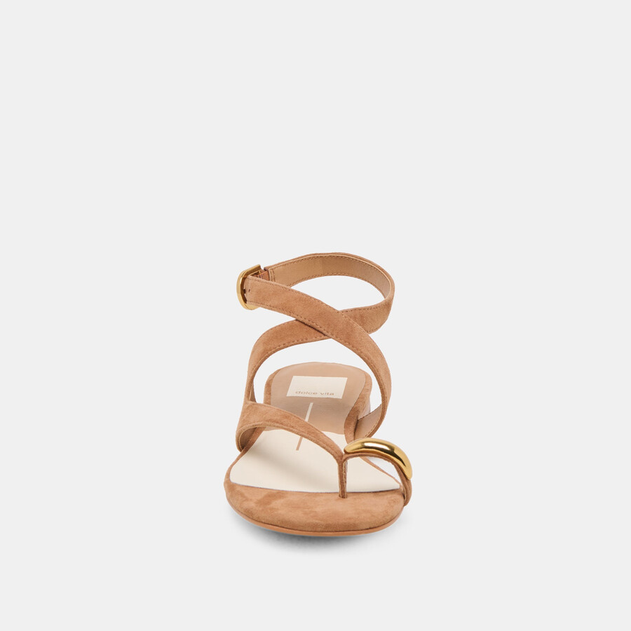 earla sandals brown suede