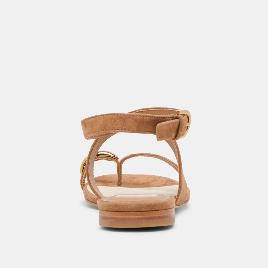 earla sandals brown suede