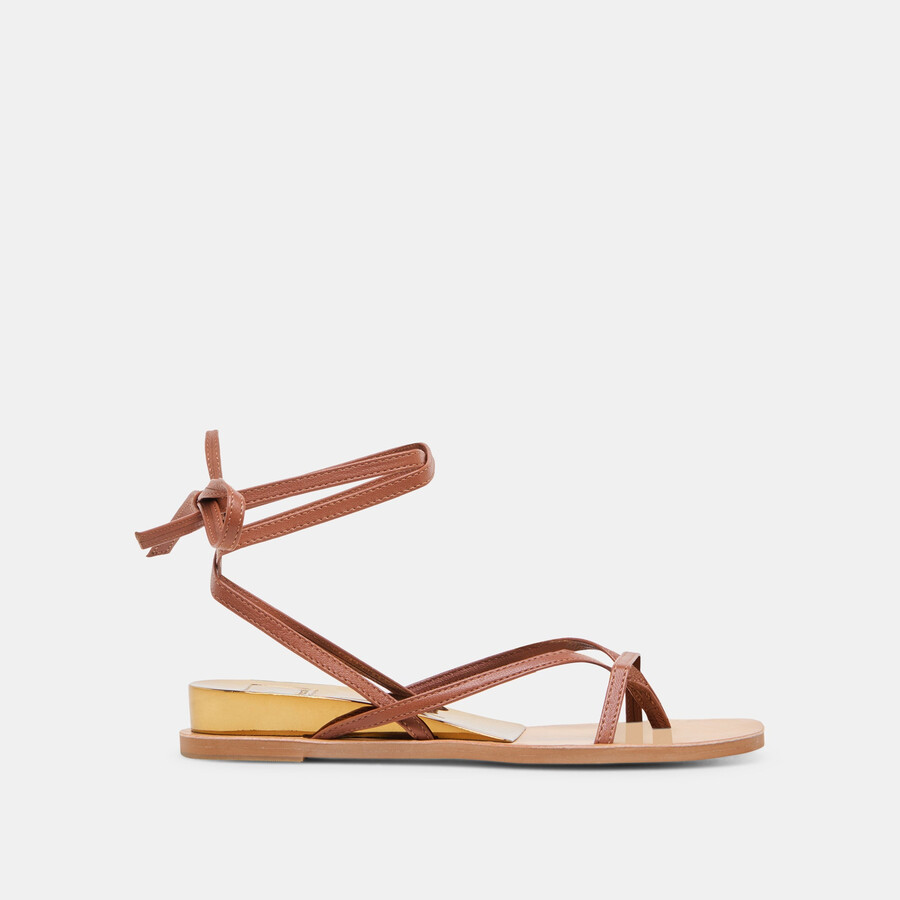 rudie sandals cognac leather