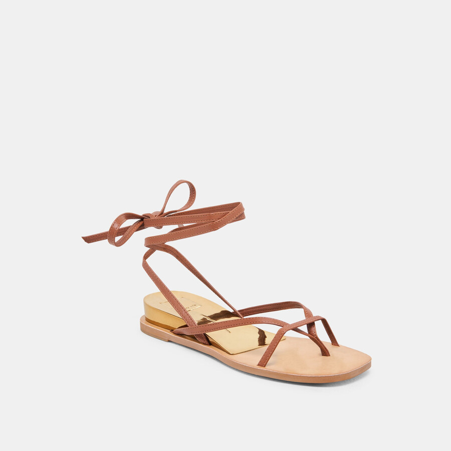 rudie sandals cognac leather