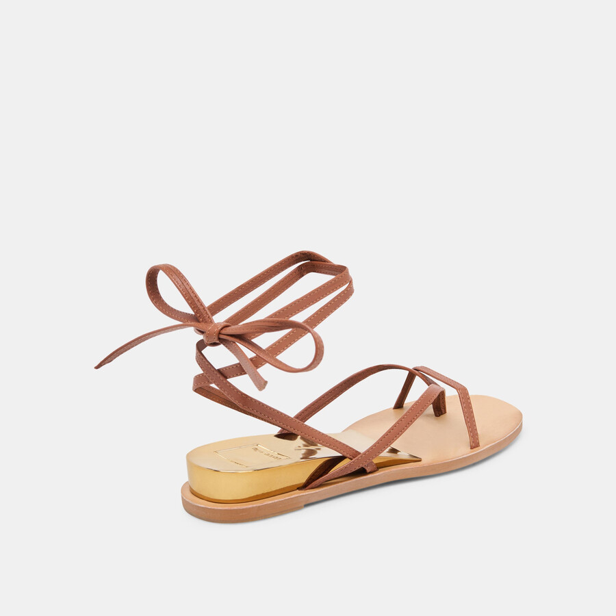 rudie sandals cognac leather