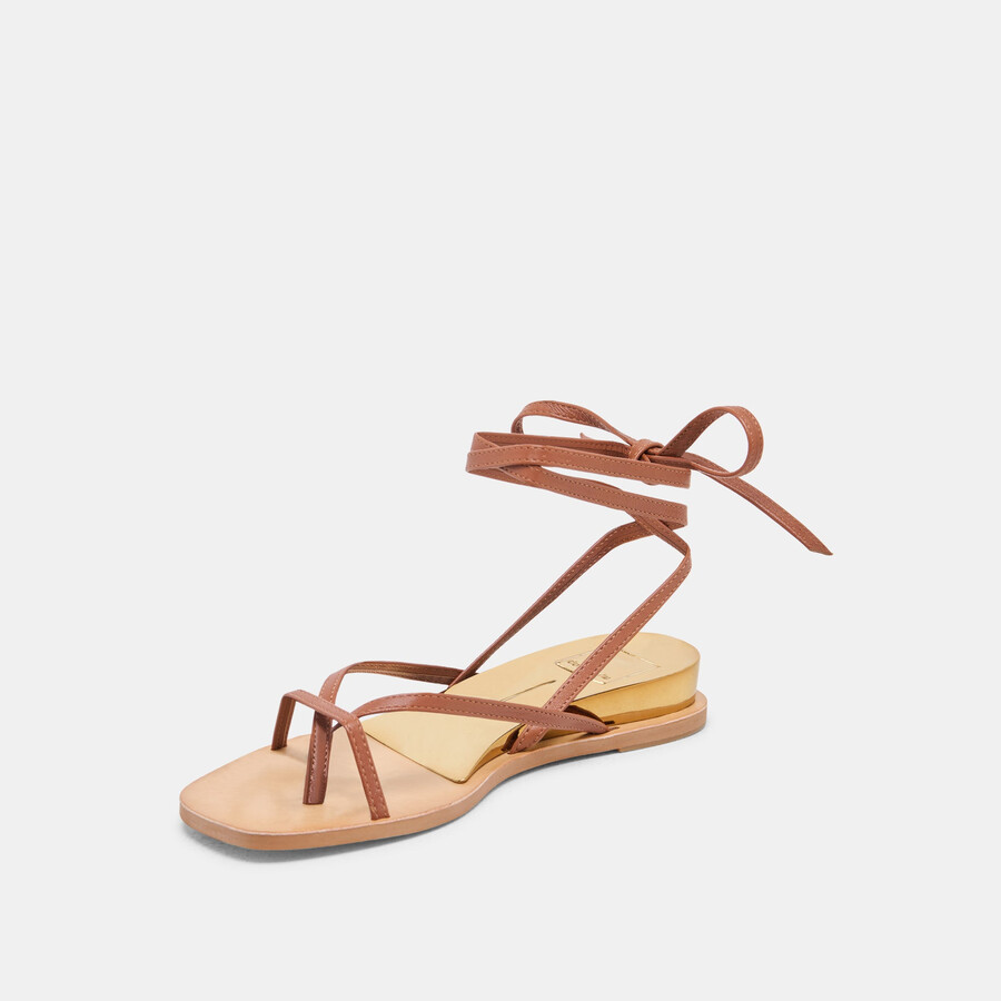 rudie sandals cognac leather