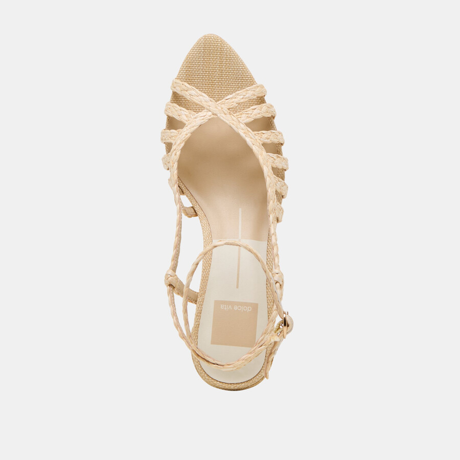 yasmin heels natural raffia