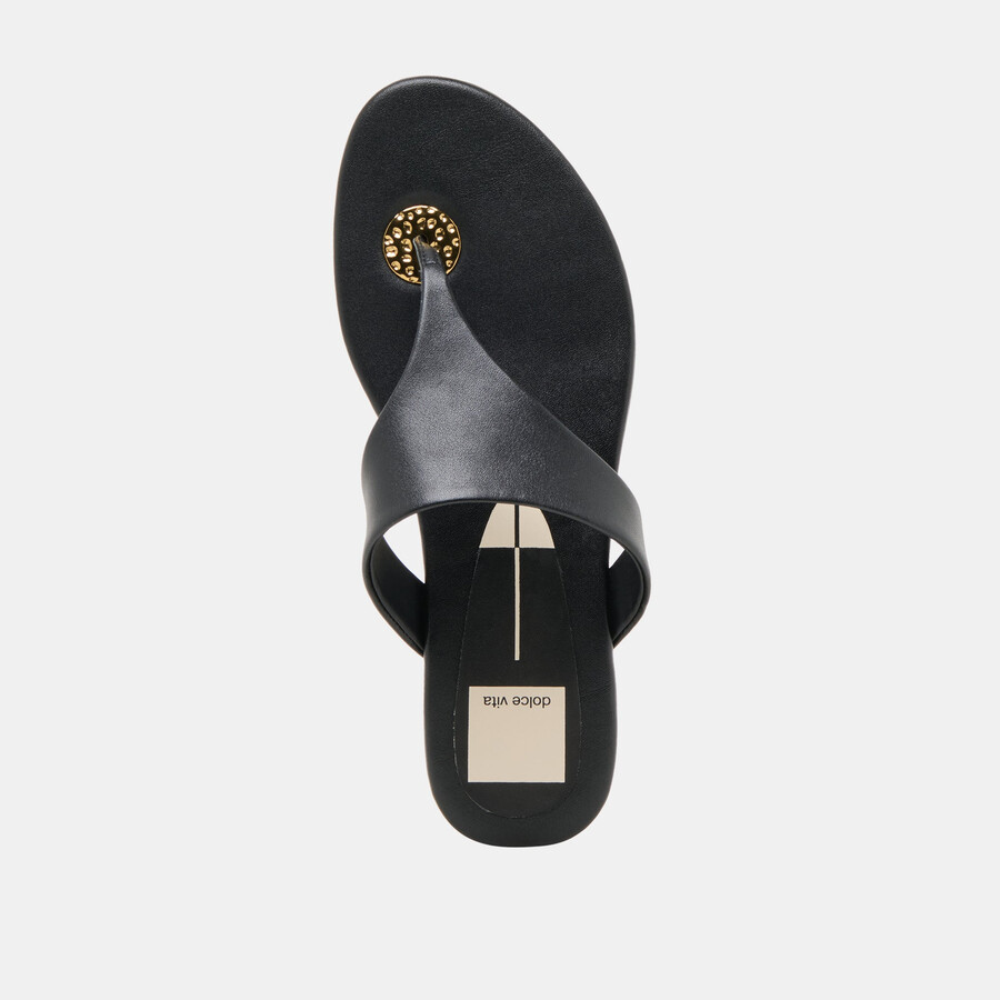 kittle sandals black leather