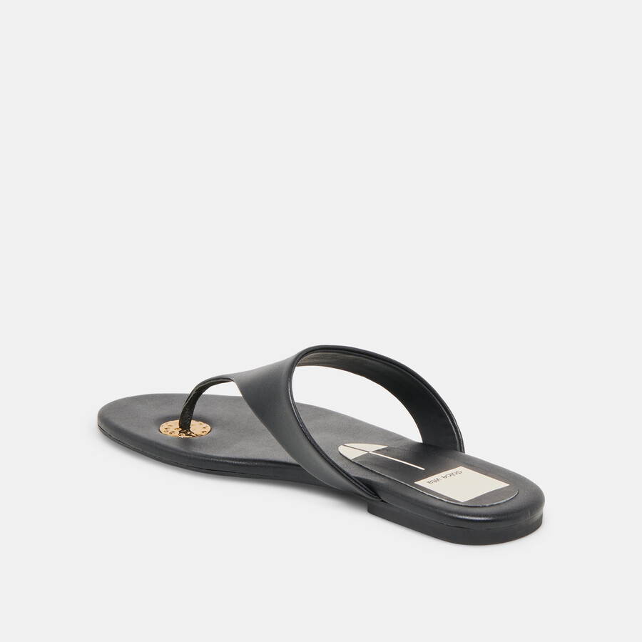 kittle sandals black leather