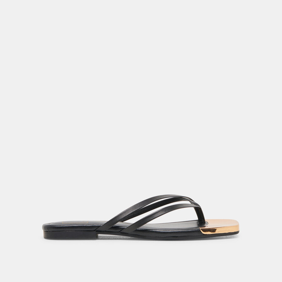 laguna sandals black leather