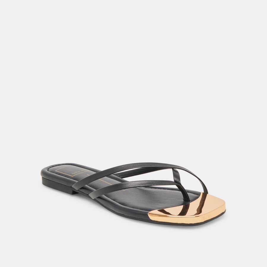 laguna sandals black leather