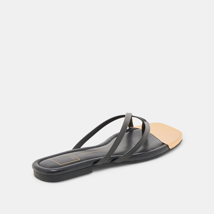 laguna sandals black leather