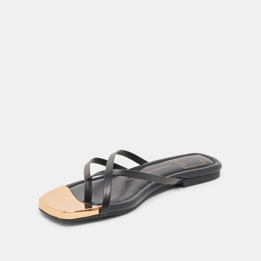 laguna sandals black leather