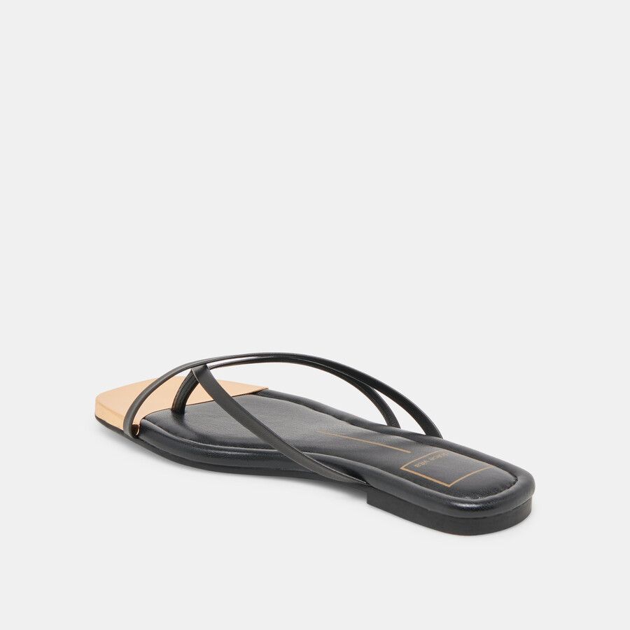 laguna sandals black leather