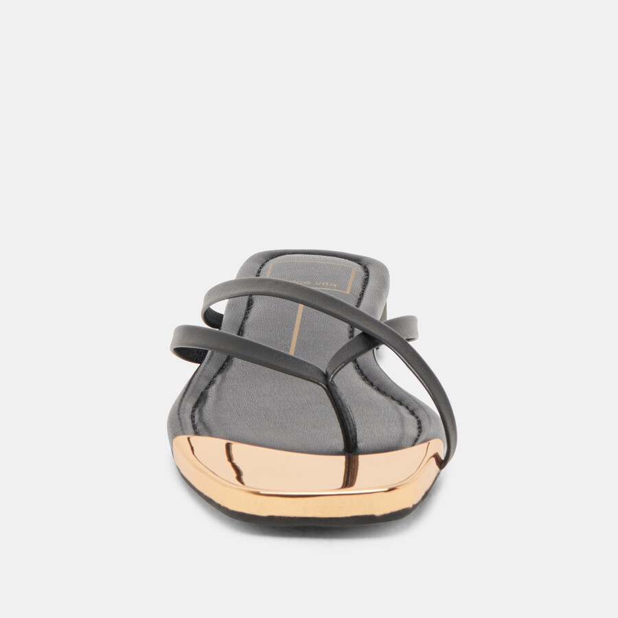 laguna sandals black leather