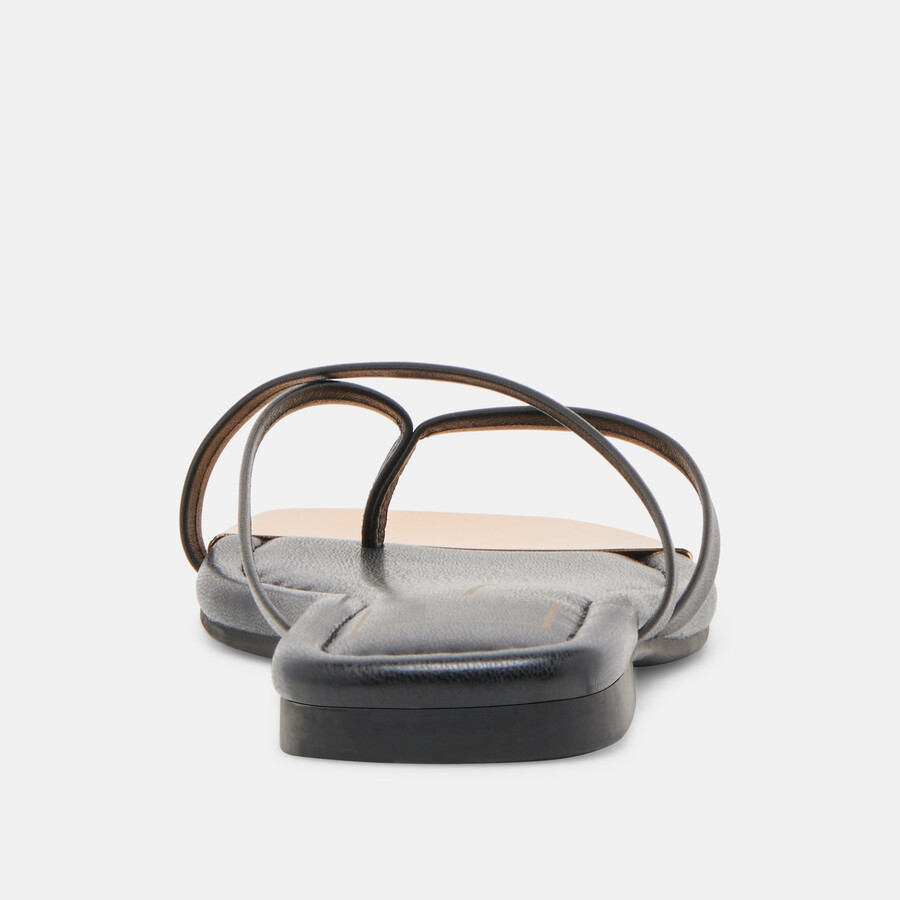 laguna sandals black leather