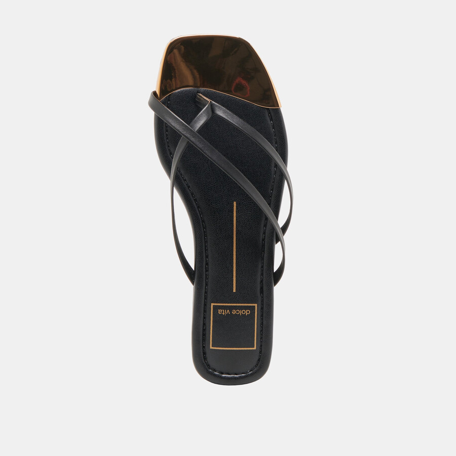 laguna sandals black leather
