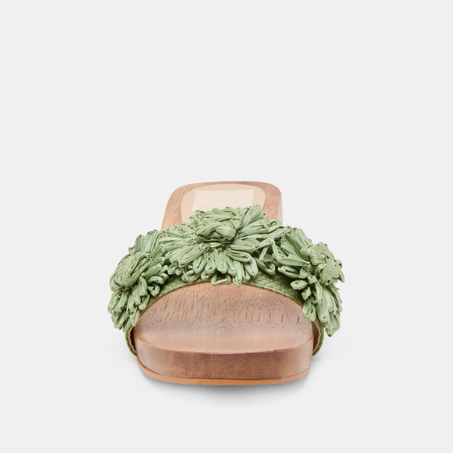 ariena sandals jade floral raffia