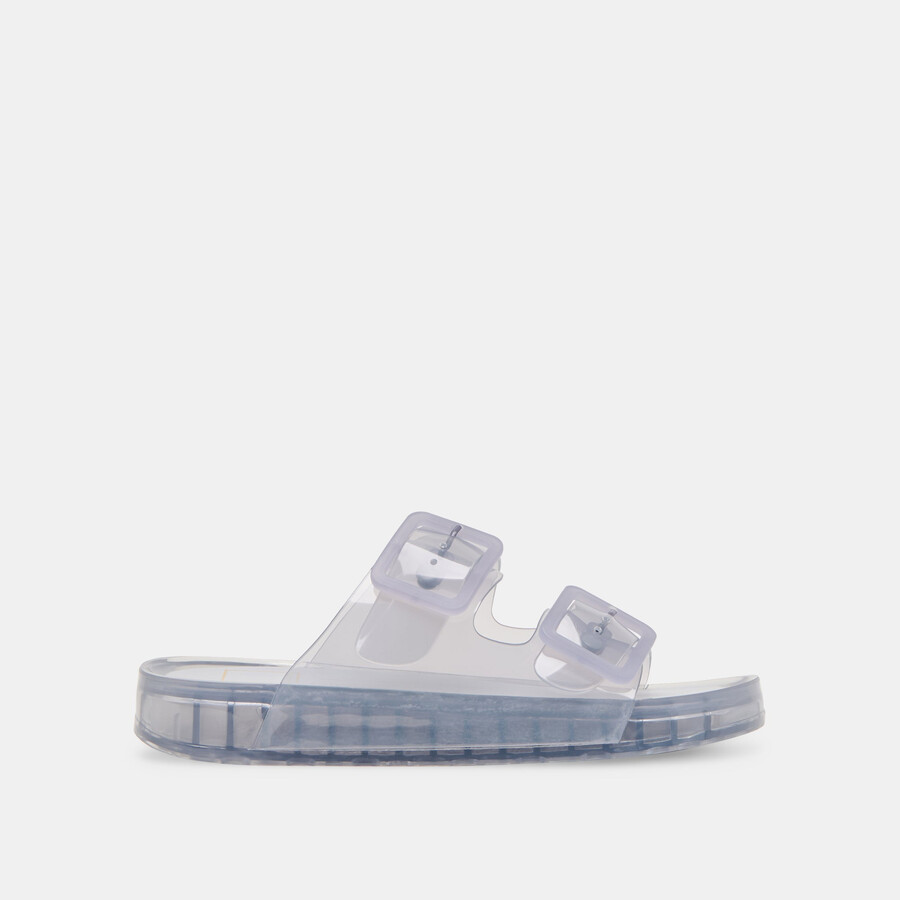 julio sandals dusty blue vinyl
