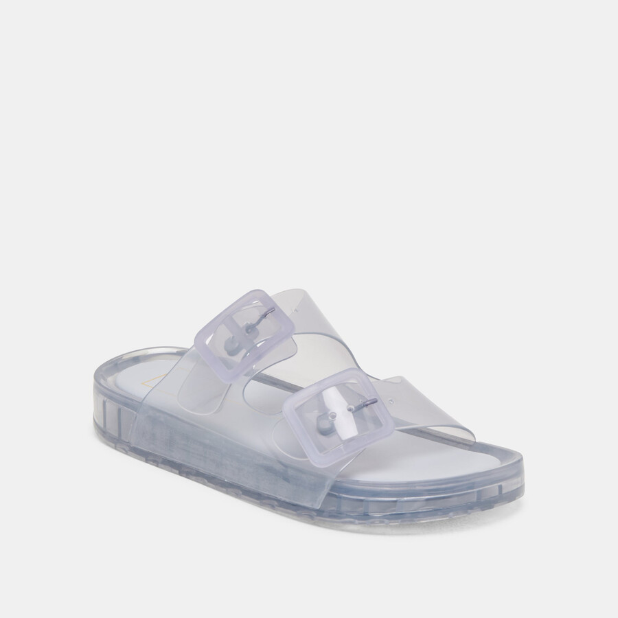 julio sandals dusty blue vinyl