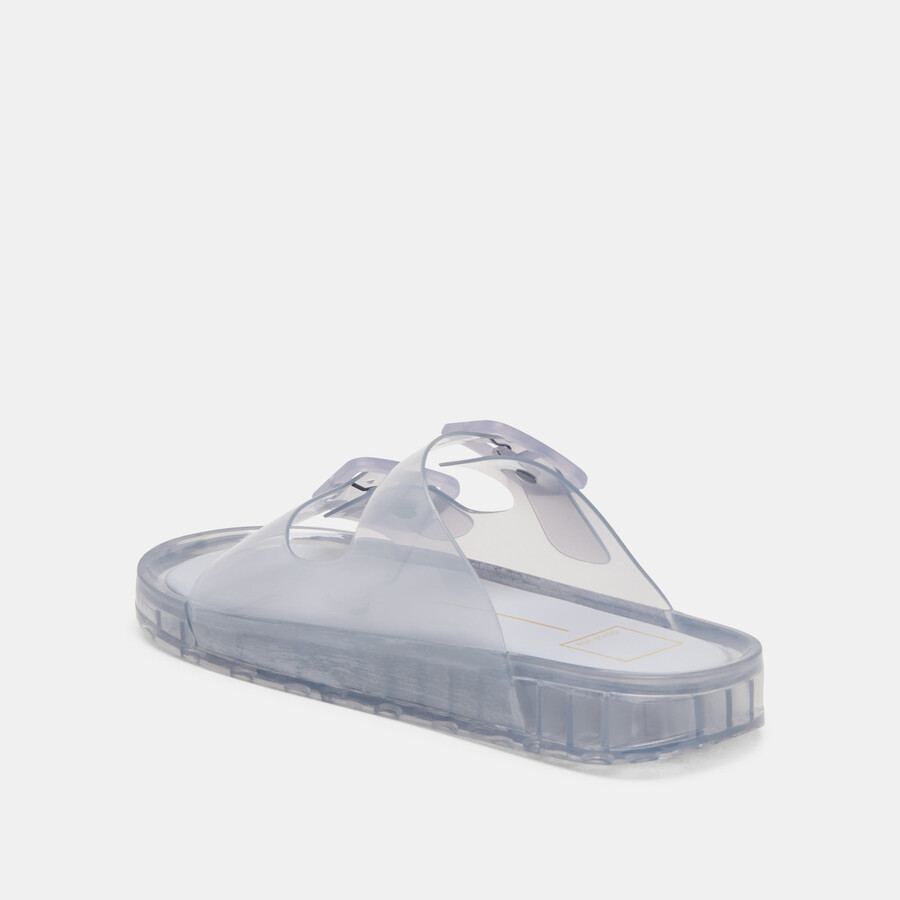 julio sandals dusty blue vinyl