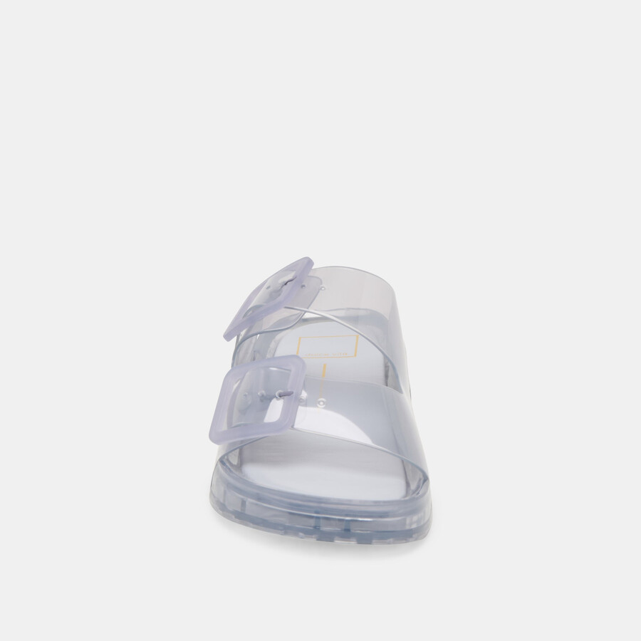 julio sandals dusty blue vinyl