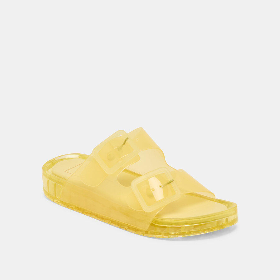 julio sandals lemon vinyl