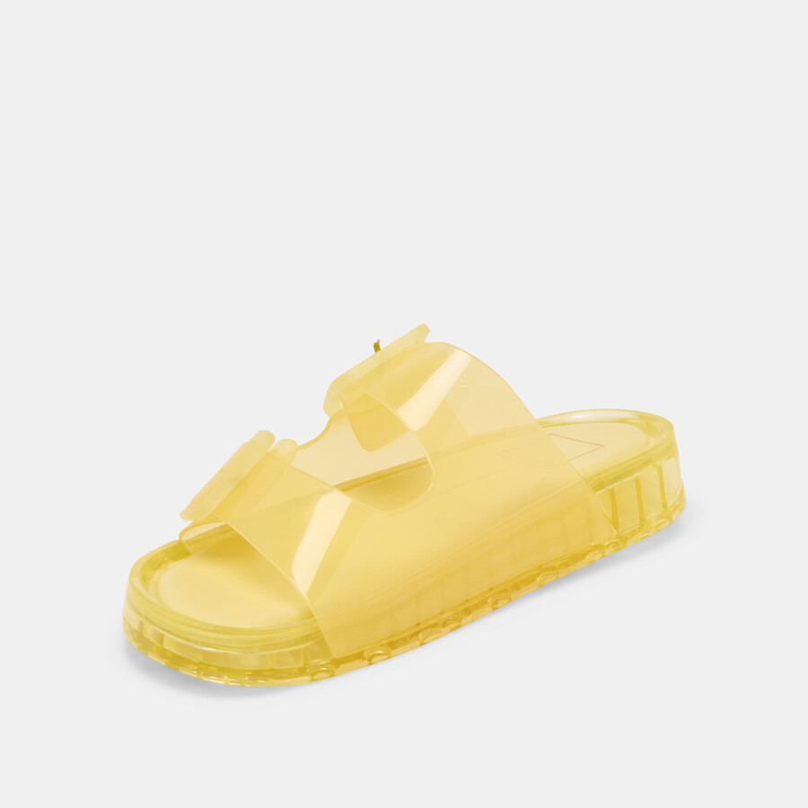 julio sandals lemon vinyl