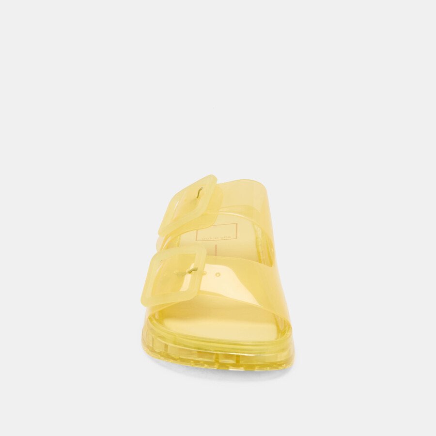 julio sandals lemon vinyl