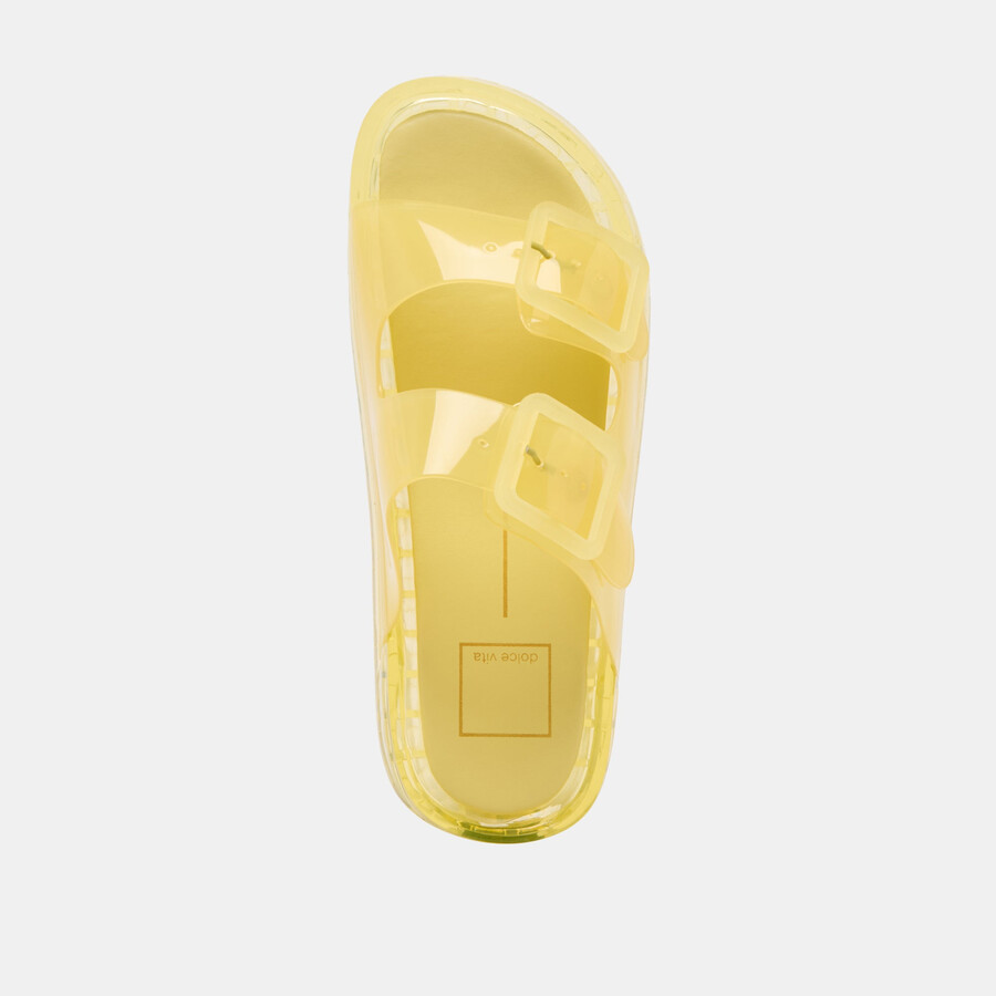 julio sandals lemon vinyl